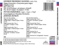 Handel: Organ Concertos, Op. 7 2-Disc Set w/ Cracked Case