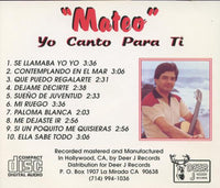 Mateo: Yo Canto Para Ti