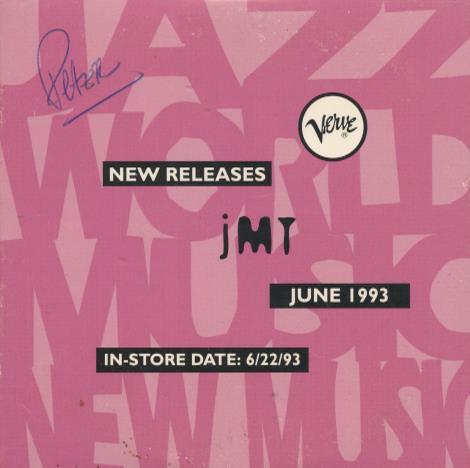 Verve / JMT: New Releases: June 1993 Promo
