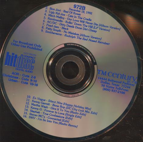 HitDisc 972B Promo w/ No Artwork