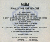 Mum: Finally We Are No One Promo w/ Back Artwork