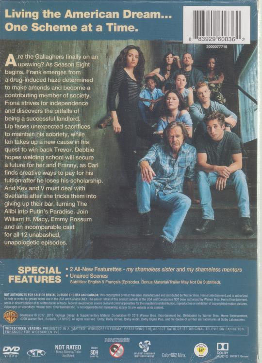 Shameless: The Complete Eighth Season 3-Disc Set – NeverDieMedia