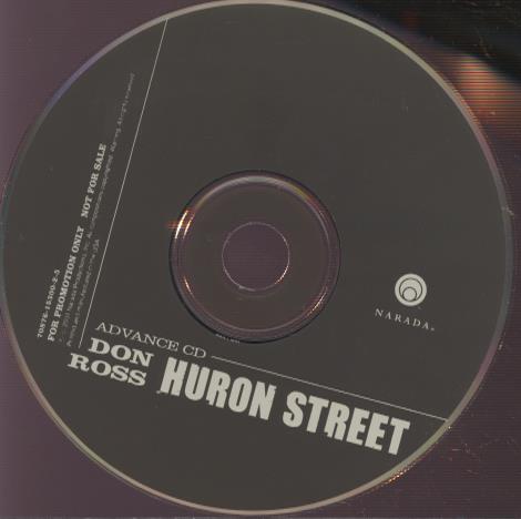 Don Ross: Huron Street Advance Promo w/ Back Artwork