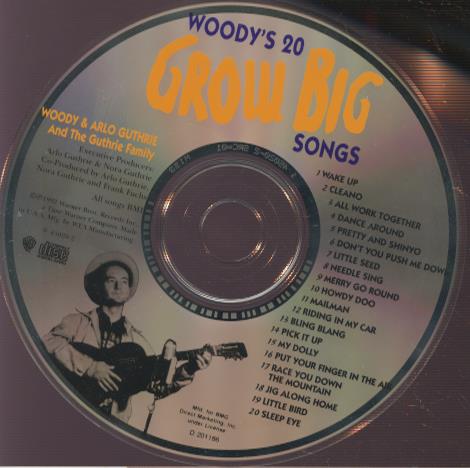Woody & Arlo Guthrie And The Guthrie Family: Woody's 20 Grow Big Songs w/ Back Artwork