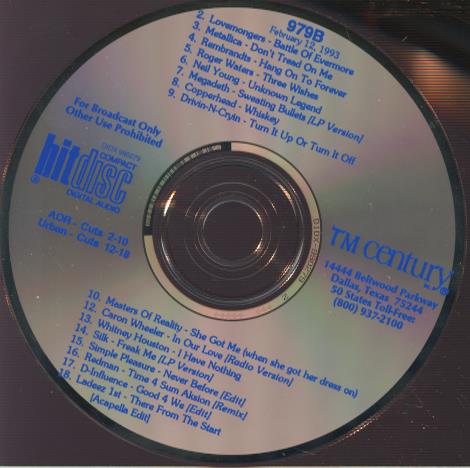 HitDisc 979B Promo w/ Back Artwork