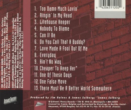 The James Solberg Band: One Of These Days – NeverDieMedia