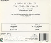 Sergei Prokofiev: Romeo And Juliet: The Complete Ballet 2-Disc Set w/ Booklet