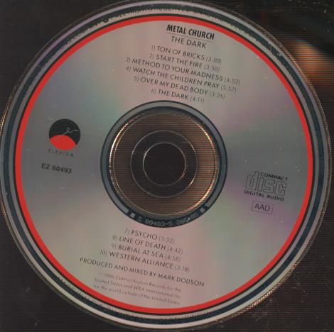 Metal Church: The Dark w/ No Artwork