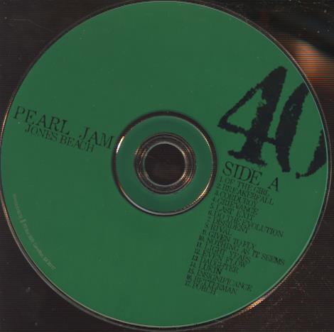 Pearl Jam: Jones Beach, New York: August 24, 2000 #40 2-Disc Set w/ No Artwork