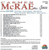 Carmen McRae: Ms. Jazz
