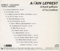 Richard Galliano: Allain Leprest: Leprest-Galliano "Voce A Mano" Japan w/ OBI Strip