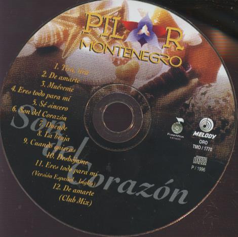Pilar Montenegro: Son Del Corazon w/ No Artwork