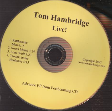 Tom Hambridge: Live! Advance Promo w/ No Artwork