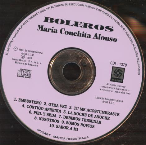 Maria Conchita Alonso: Boleros w/ No Artwork