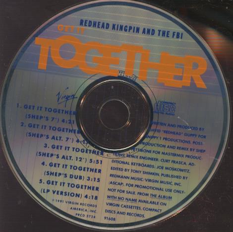 Redhead Kingpin And The FBI: Get It Together Promo w/ No Artwork