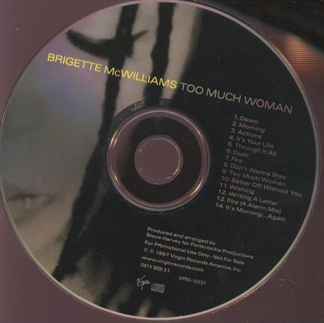 Brigette McWilliams: Too Much Woman Promo w/ No Artwork