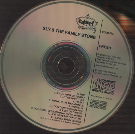 Sly & The Family Stone: Fresh w/ Back Artwork