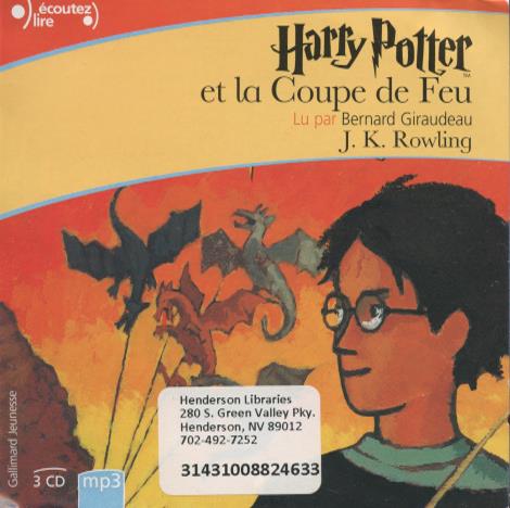 Harry Potter: Et La Coupe De Feu French MP3 3-Disc Set
