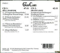 Bela Bartok, Franz Liszt: Golden Classics 2-Disc Set