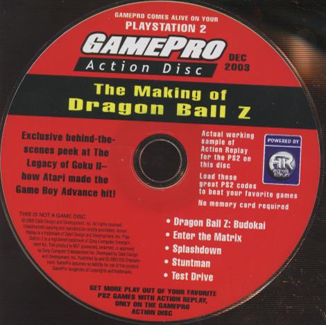 GamePro Action Disc: The Making Of Dragon Ball Z w/ No Artwork