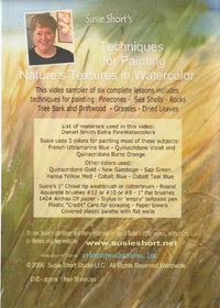 Susie Short's Techniques Painting Nature's Textures In Watercolor Autographed Special 2-Disc Set