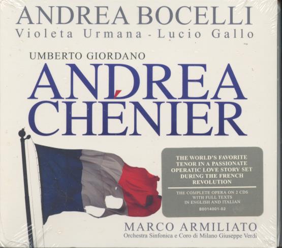 Andrea Chenier: Andrea Bocelli / Violeta Urmana / Lucio Gallo: Umberto Giordano 2-Disc Set