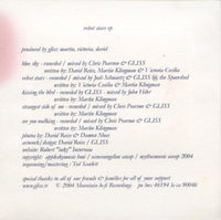 Gliss: Velvet Stars EP Promo w/ Stained Artwork