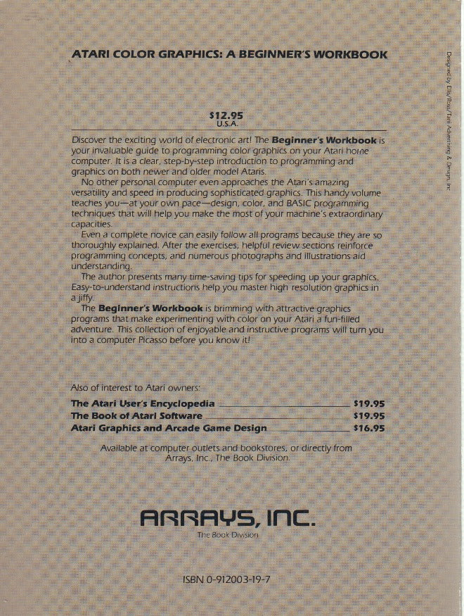 Atari Color Graphics: A Beginner's Workbook – NeverDieMedia