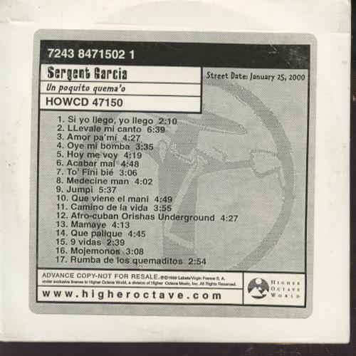 Sergent Garcia: Un Poquito Quema'o Advance Promo