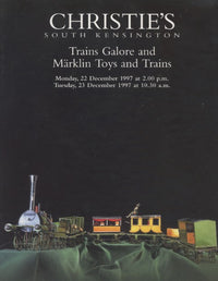 Christie's Trains Galore And Marklin Toys And Trains Auction Guide December 1997