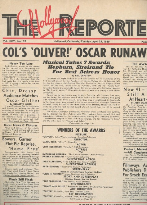 The Hollywood Reporter: April 15, 1969