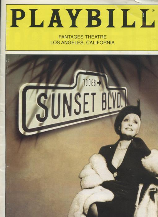 Sunset Blvd Playbill: Pantages Theatre, Los Angeles, California 1999