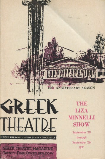 The Liza Minnelli Show: Greek Theatre Magazine 1971