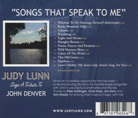 Judy Lunn: Sings A Tribute To John Denver: Songs That Speak To Me