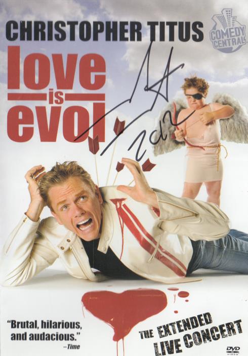 Christopher Titus: Love Is Evol Signed Artwork & DVD