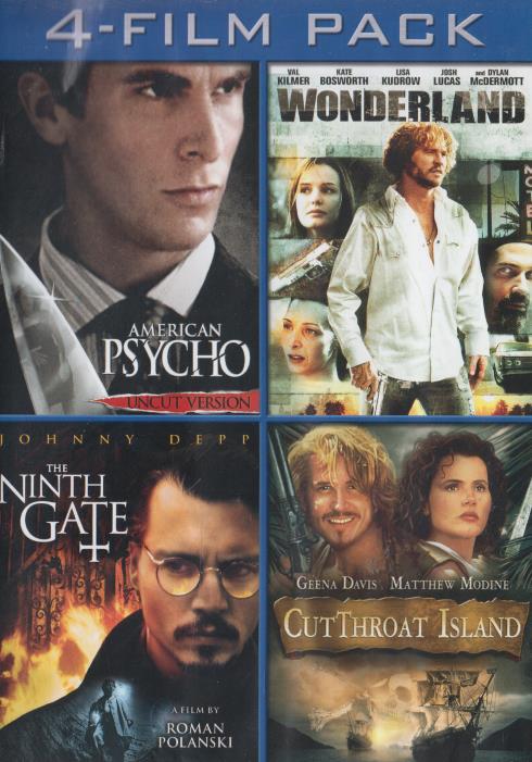 4-Film Pack: American Psycho / Wonderland / The Ninth Gate / Cutthroat Island 4-Disc Set