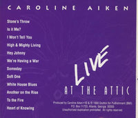 Caroline Aiken: Live At The Attic Signed