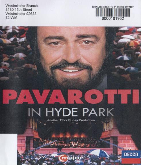 Pavarotti In Hyde Park w/ Booklet