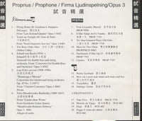 Sound Of Quality: Proprius / Prophone / Firma Ljudinspelning / Opus 3