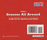 Houghton Mifflin Pre-K: Seasons All Around: Audio CD For Literature And Music Theme 4 w/ Back Artwork