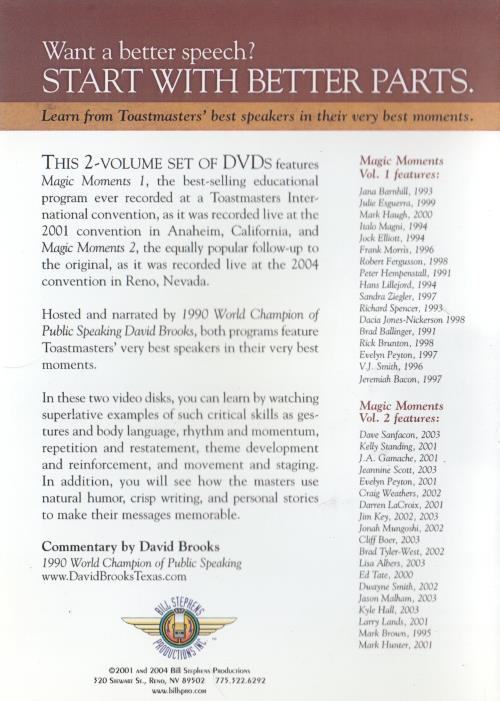 Magic Moments 1 And 2 2-Disc Set – NeverDieMedia