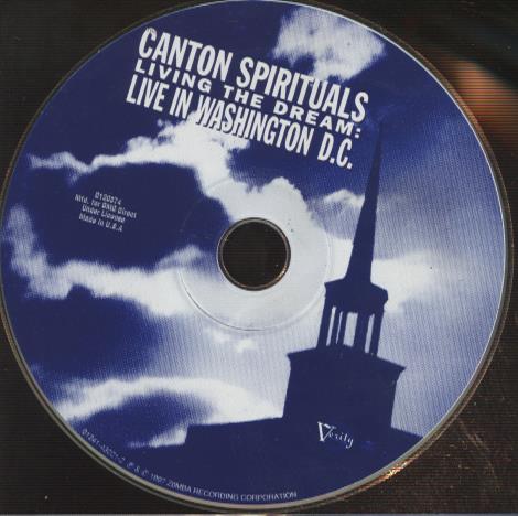 Canton Spirituals: Living The Dream: Live In Washington D.C. w/ Back Artwork