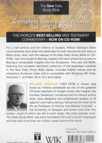 William Barclay: The New Daily Study Bible: Complete Seventeen-Volume Set On CD-ROM