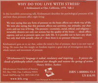 Why Do You Live With Stress?