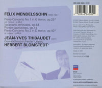 Jean-Yves Thibaudet: Mendelssohn: Piano Concertos 1 & 2 Signed