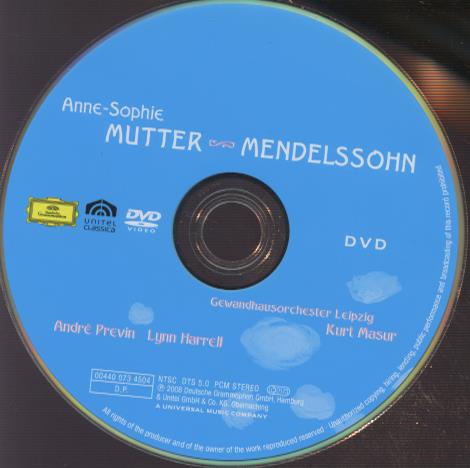 Anne-Sophie Mutter: Mendelssohn w/ No Artwork