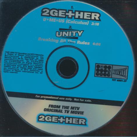 2GE+HER: U+ME=US (Calculus) / Unity: Breaking All The Rules Promo w/ Back Artwork - NeverDieMedia