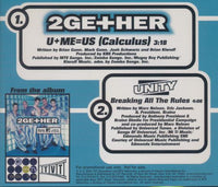 2GE+HER: U+ME=US (Calculus) / Unity: Breaking All The Rules Promo w/ Back Artwork - NeverDieMedia