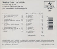 Napoleon Coste / John Schneiderman: Souvenirs, Op. 17-23; Recreation Du Guitariste, Op. 51