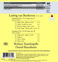 Beethoven: Symphonies Nos. 1 & 2 w/ Cracked Case